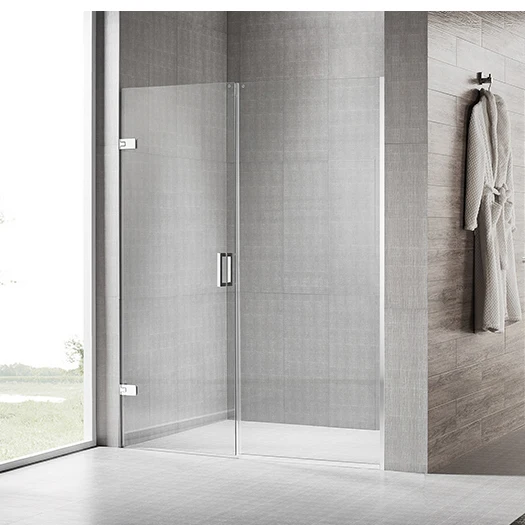 Seawin shower hinge door one fixed panel frameless glass shower screen tempered glass shower door