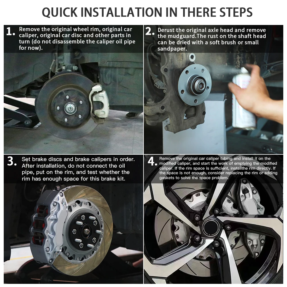 Auto Brake System Parts Big Brake System 9040 Caliper 6 Pistons Braking Rotor Disc Kit For Hyundai Reina MISTRA SONATA TUCSON