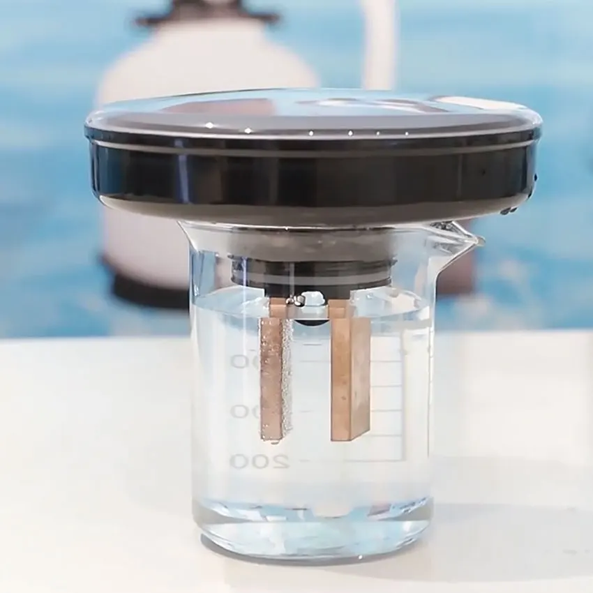 CFSIO Patent design smart swimming pool self-cleaning solar ionizer with copper anode water purifying algae resistance