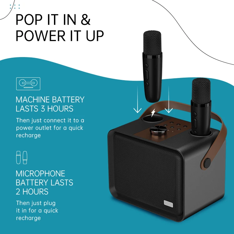 QM1 New Arrivals High Quality Karaoke Player TV Music Wireless Bluetooth Speaker With Microphone