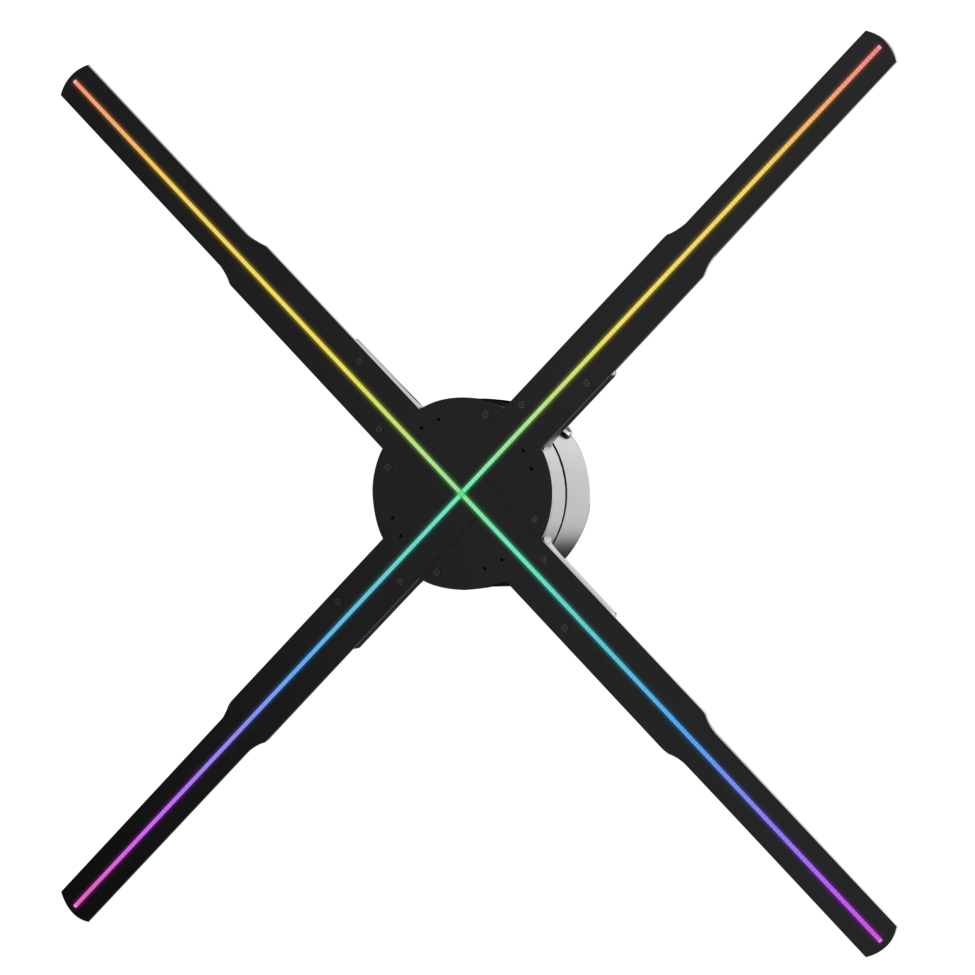 Customized suspension smart led fan screen naked-eye 3D holographic fan aerial stereoscopic imaging projector