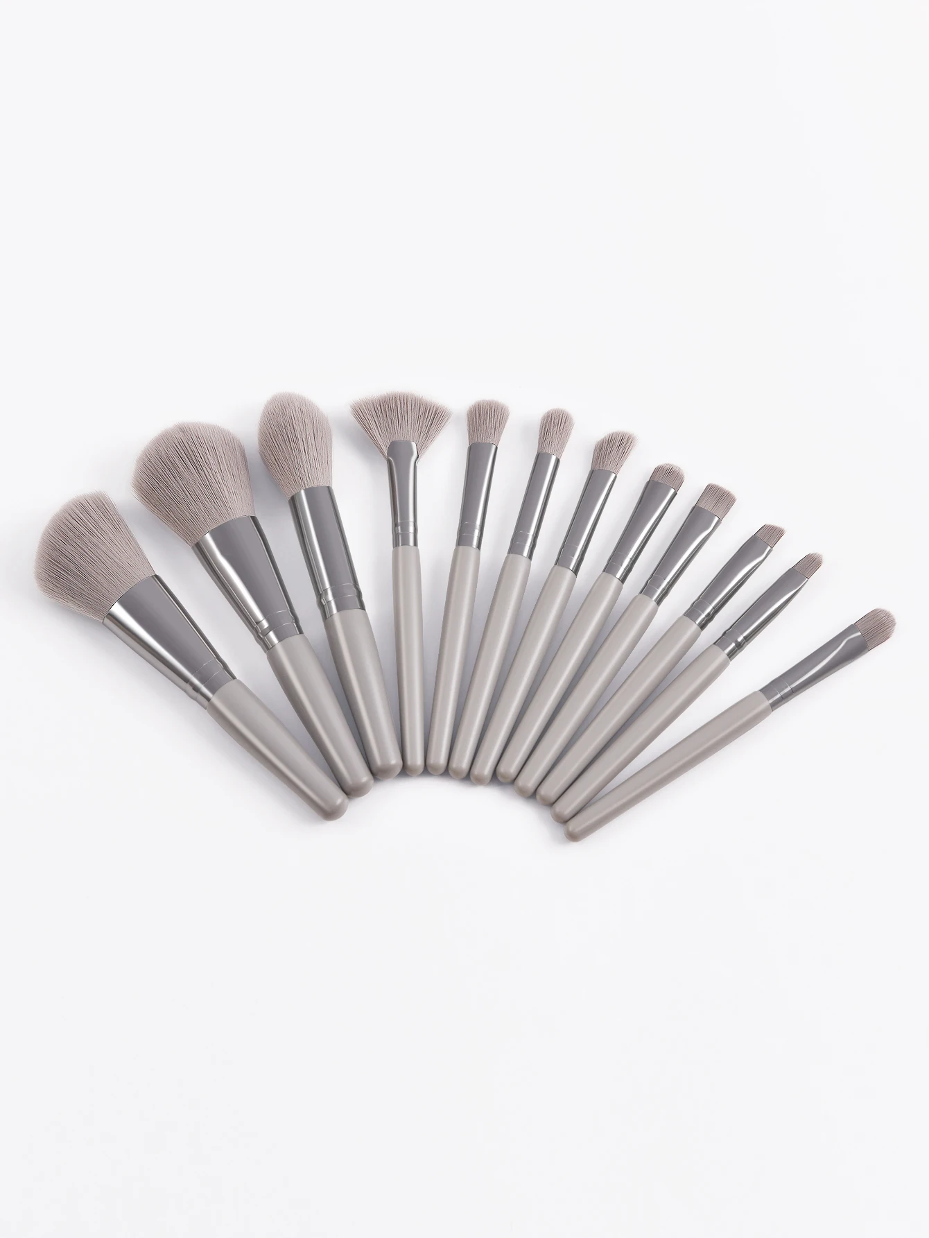 2022 New Champagne Gold Grey 12 Pcs Classic Design Chinese Factory Custom Brushes Fashion Sexy Private Label Makeup Brush Set