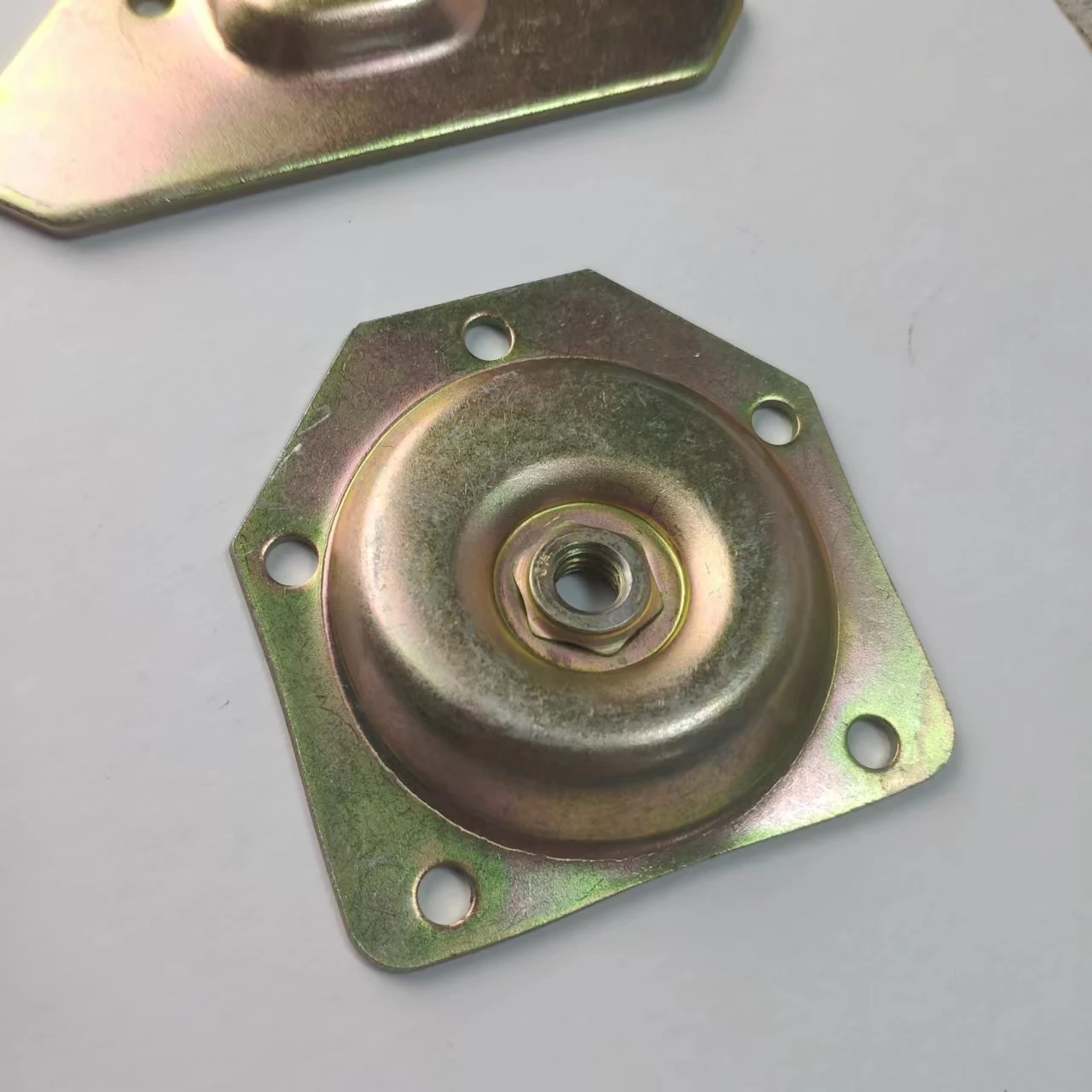 12 Degree Furniture Bedroom Desk Metal Zinc Plated Angled Slope Furniture Table / Chair Wooden Legs Mounting Plates