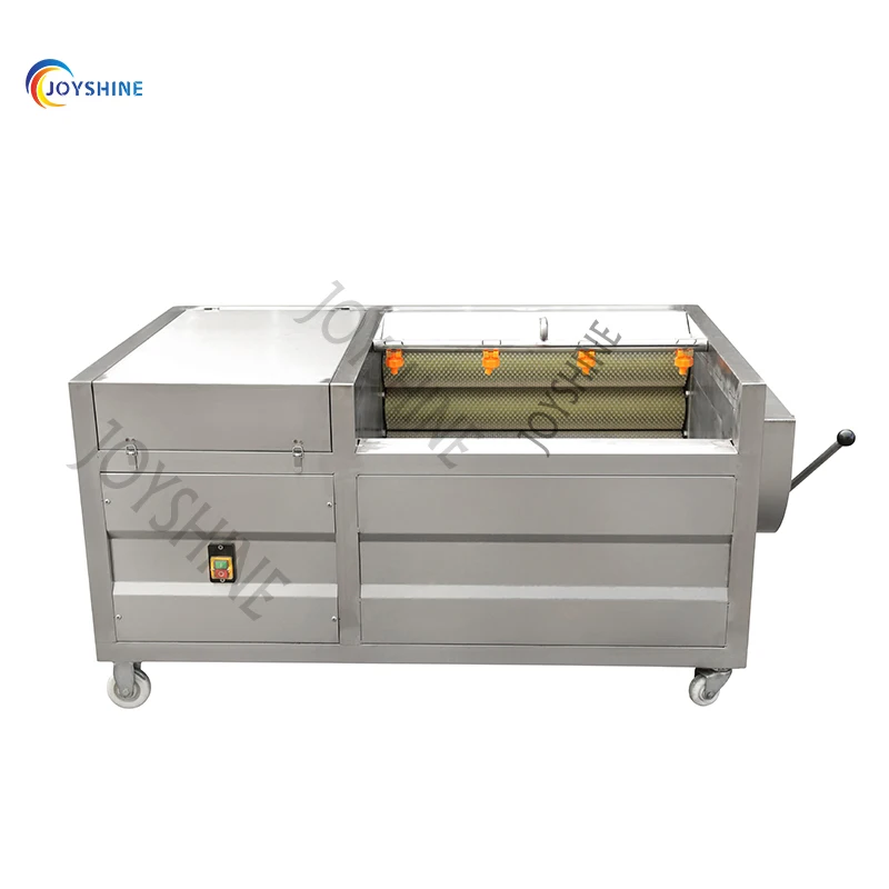 Commercial Electric Carrot Peeler Machine For Washing and Polishing with Soft Brushes