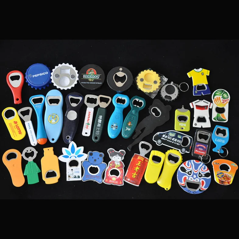 Custom Printing Creative Cap lifter OEM Print Logo Advertising Plastic Bottle Opener Stainless Steel Beer Opener