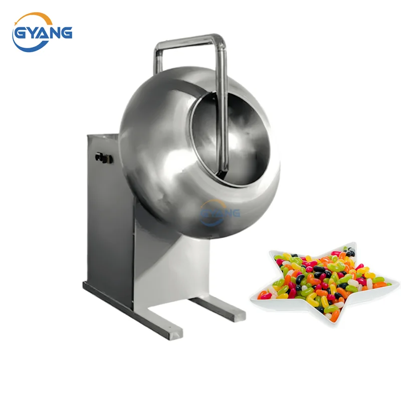 Industrial Small Peanut Coating Pan Sugar Coater Snack Coating Pan Machine For Chocolate