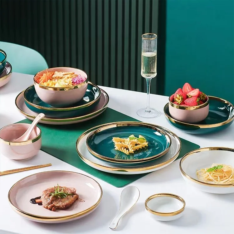 Wholesale Purple Plate Set Dinnerware Set Plates Sets Dinnerware Ceramic