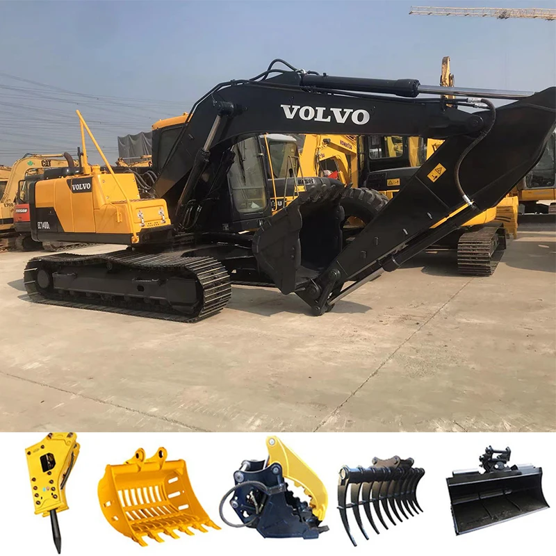 2021 Модель Экскаватора volvo EC140d гидравлический экскаватор 100% оригинальная подержанная экскаваторная машина для продажи