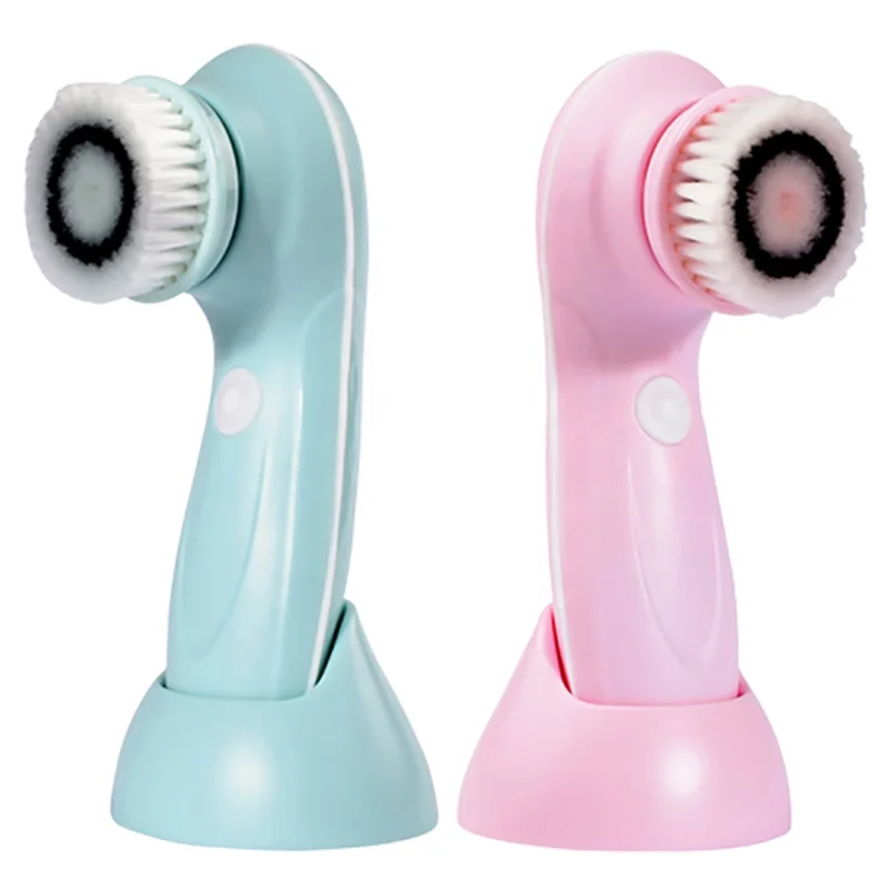 3 in 1 Electric Portable Facial Cleansing Brush Sonic Face Cleaner Face Washing Spinning Brush