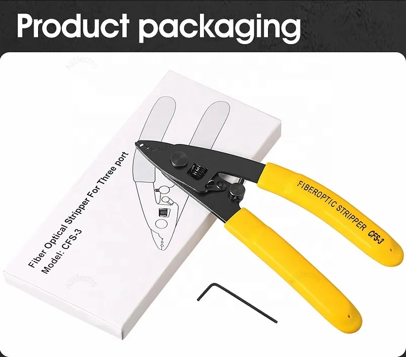 Three-port Fiber Optical Stripper/ Pliers/ Wire Strippers FTTH Tools Miller CFS-3 Optical Fiber Stripping Pliers HighQuality