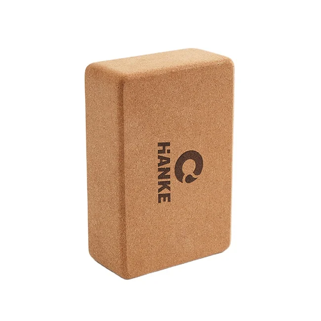 Custom Logo High Quality Natural Eco-friendly  Durable 3*6*9 Inch Sports Fitness Cork Yoga Block  for Yoga Club