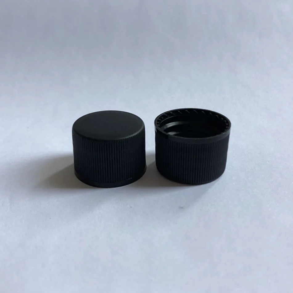 18/410 Plastic PP ribbed screw cap , 18mm neck size lid
