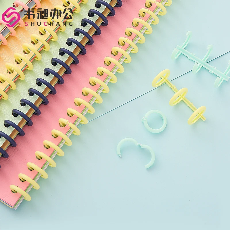 Hot Sale Wholesale Notebook Spiral Coil Clips B5 Binding Strip 20 Hole Binding Ring Leaf Shaped Ring