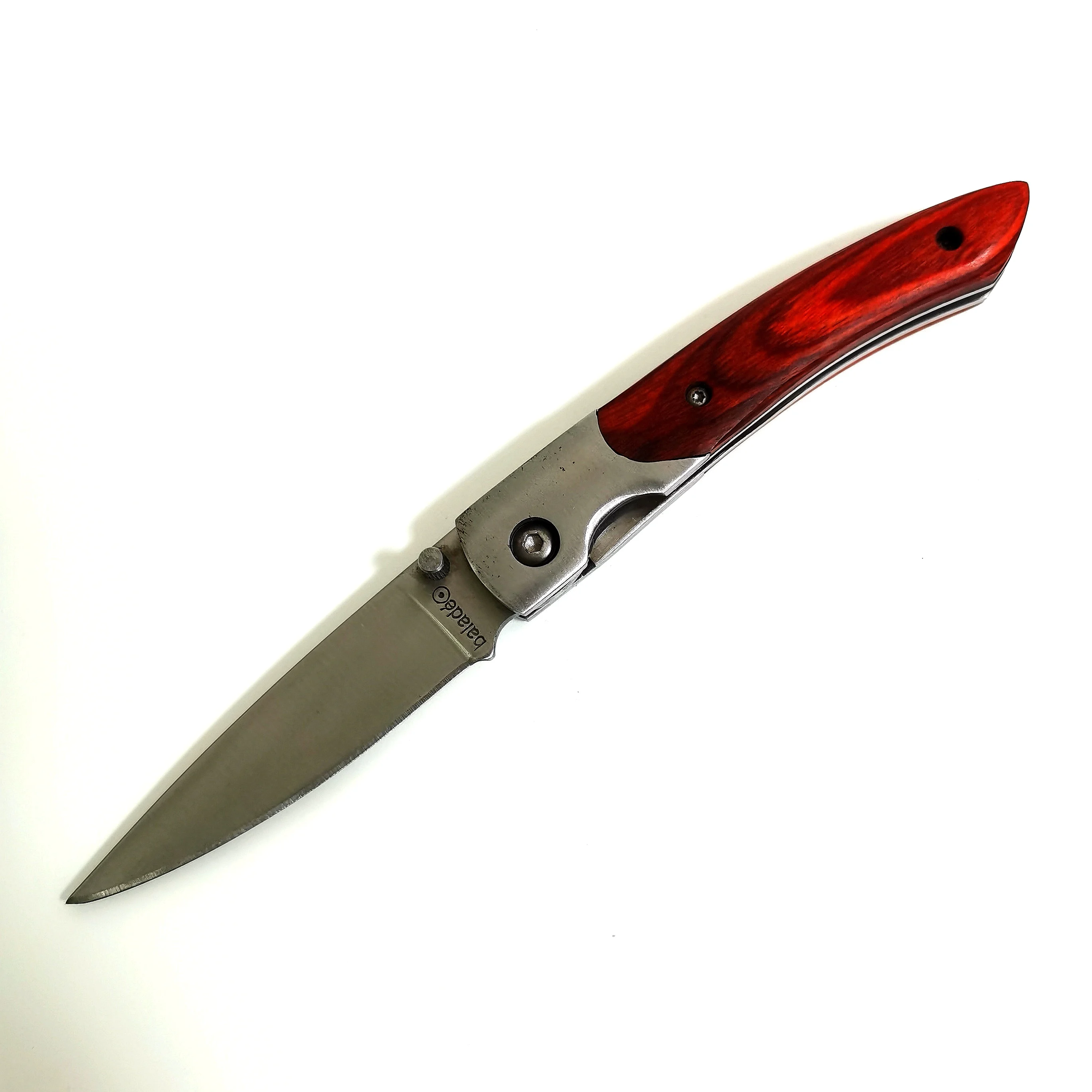 Factory wholesale high-quality sharp colored wood handle outdoor folding knife portable folding pocket knife