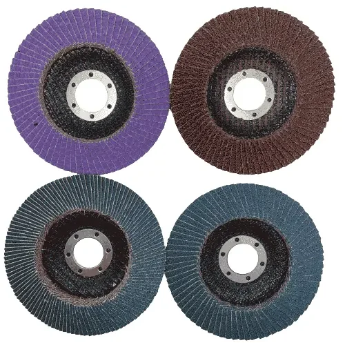 115mm 4.5 Inch Aluminum Oxide Flap Disc Metal Polishing Abrasive Disc with Fiberglass Backing for Sanding and Polishing