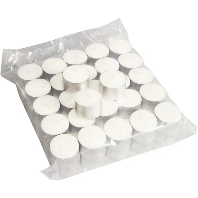 4 6 8 hours Burning Time Pressed tea light wax candles unscented white tealight candle