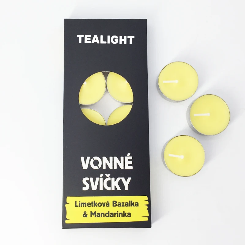 LH33 Hot Sale Handmade Custom Scentes Aroma Private Label 10pcs Gift Box  14g Scented Tealight Candles