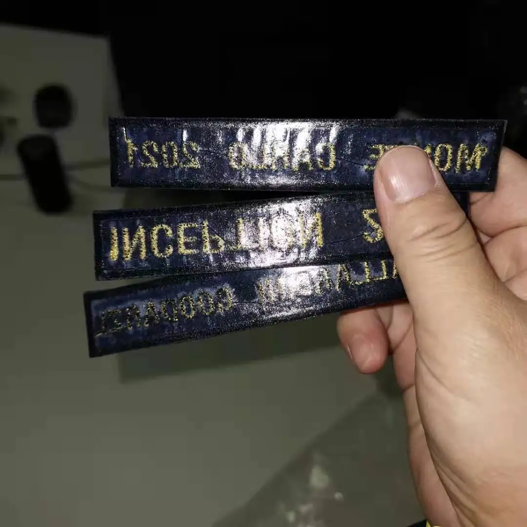 custom name badges embroidery patches for student and staff