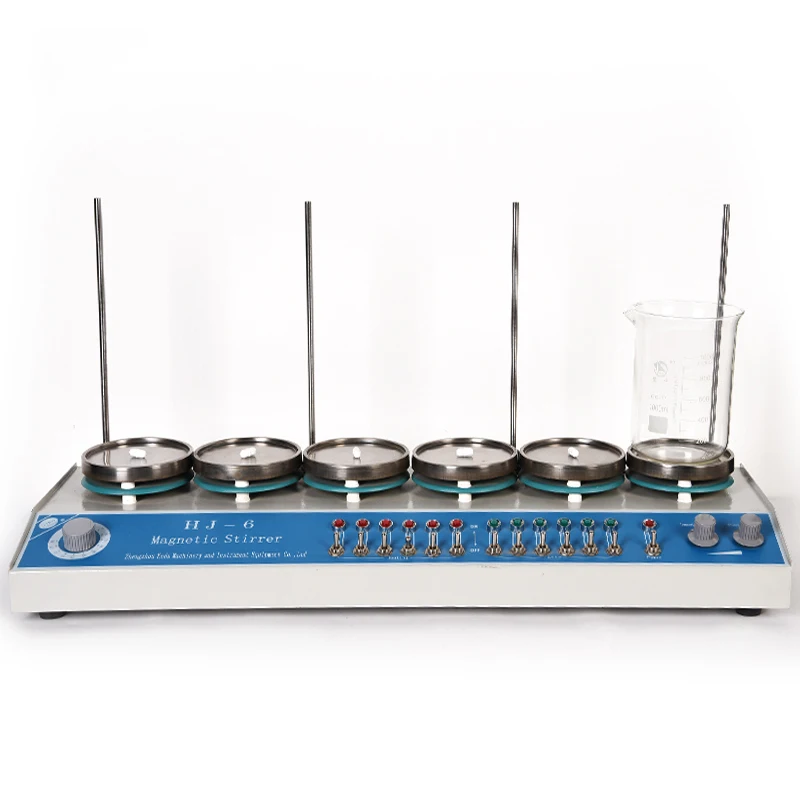 Lab Use Hot Plate HJ-6 Multipoint Magnetic Stirrer with Independent Heating and Stirring