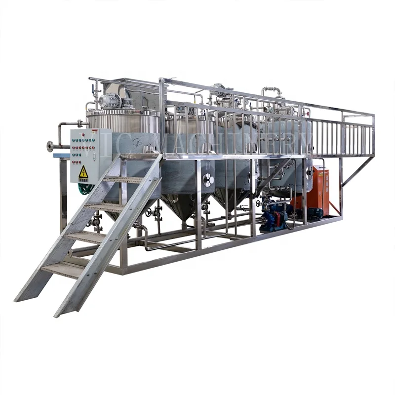 3TPD Edible oil complete production line sunflower oil refining machine coconut oil refinery machine