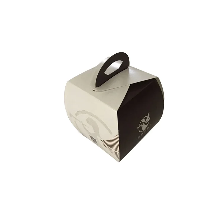 FSC Wholesale Birthday Paper Cake Sweet Packing Box Handle Custom Pastry Square White Cardboard Small Cake Pastry Paper Boxes