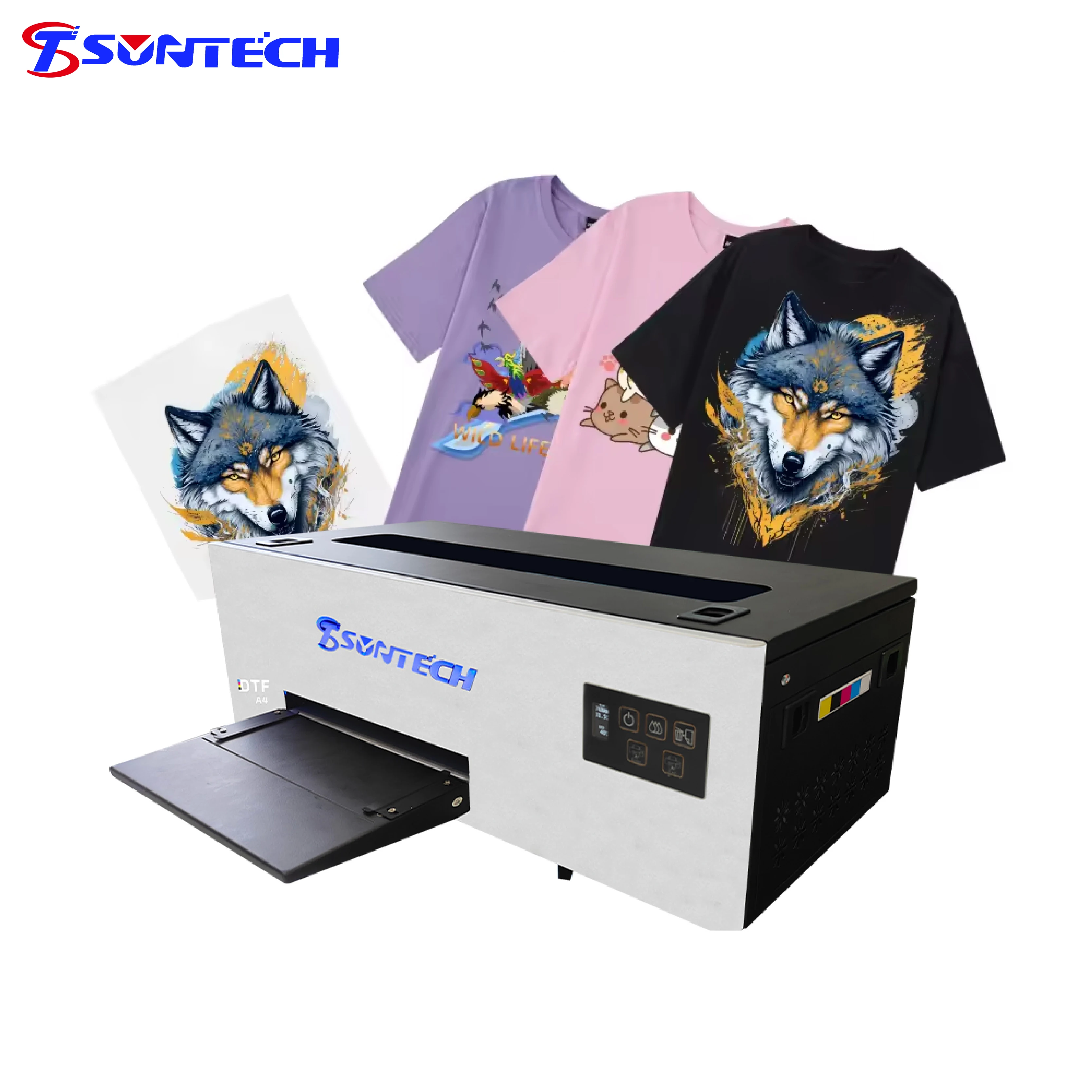 Suntech 30cm 40CM Impresora MIni Heat Transfer DTF Print Digital Printing Machine A3A4 1390 XP600 Inkjet DTF Printer for T Shirt