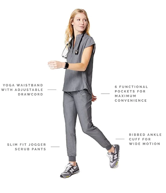 polyester / rayon / spandex fabric for scrubs , figs scrub fabric in stock, color custom order