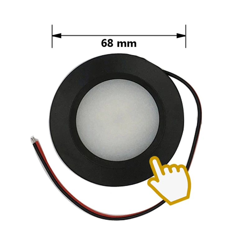12V 24V Touch Switch 3W LED Spot Light Recessed Mini Downlight for RV Cammper Cabin Boat Smart Lamp