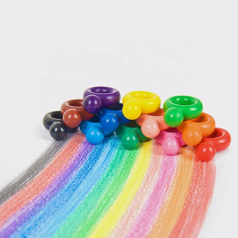 Художественный красочный набор для рисования детский маркер в форме симпатичного кольца