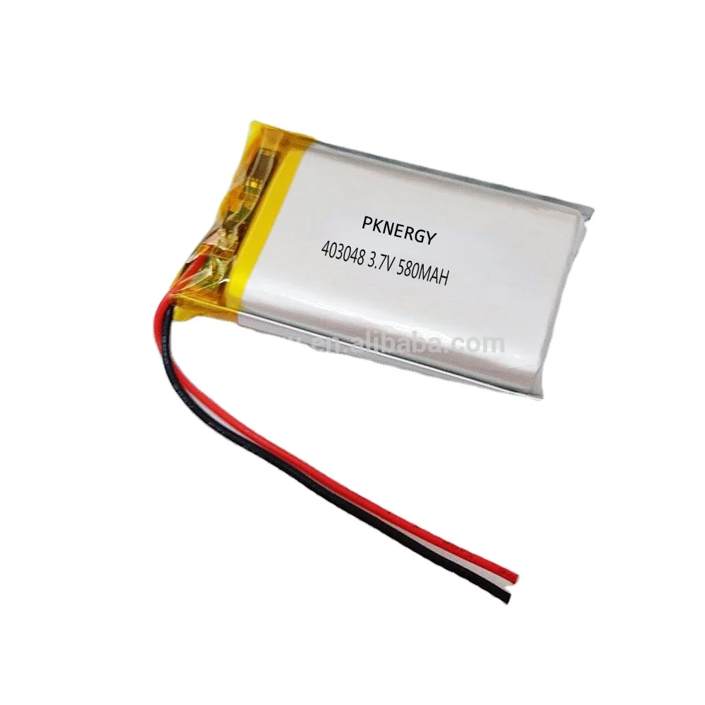 Wholesale Custom 35g Small Pouch Polymer Batteries Rechargeable LP403048 3.7V 580mAh Lithium Polymer lipo Li-ion Battery
