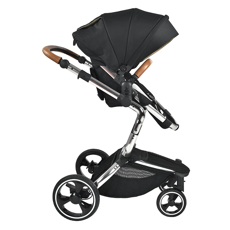 Off 50% EN1888 Wholesale Baby Stroller 3 in 1 Baby Pram Black Luxury Baby Carriage For Sale In High Quality