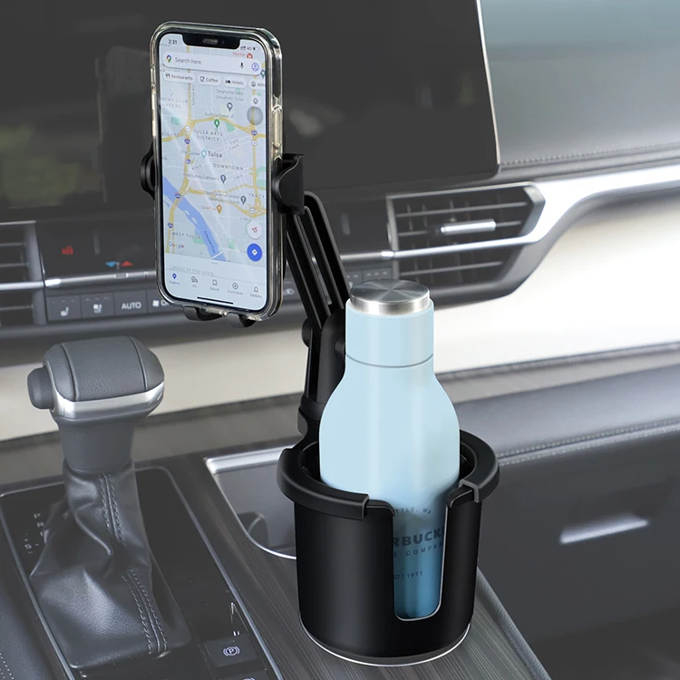 Black 360 Degree Adjustable Multifunctional Cup Drink Holder Adapter Expander Vehicle Mounted Cup Holder Extender Coffee Drink