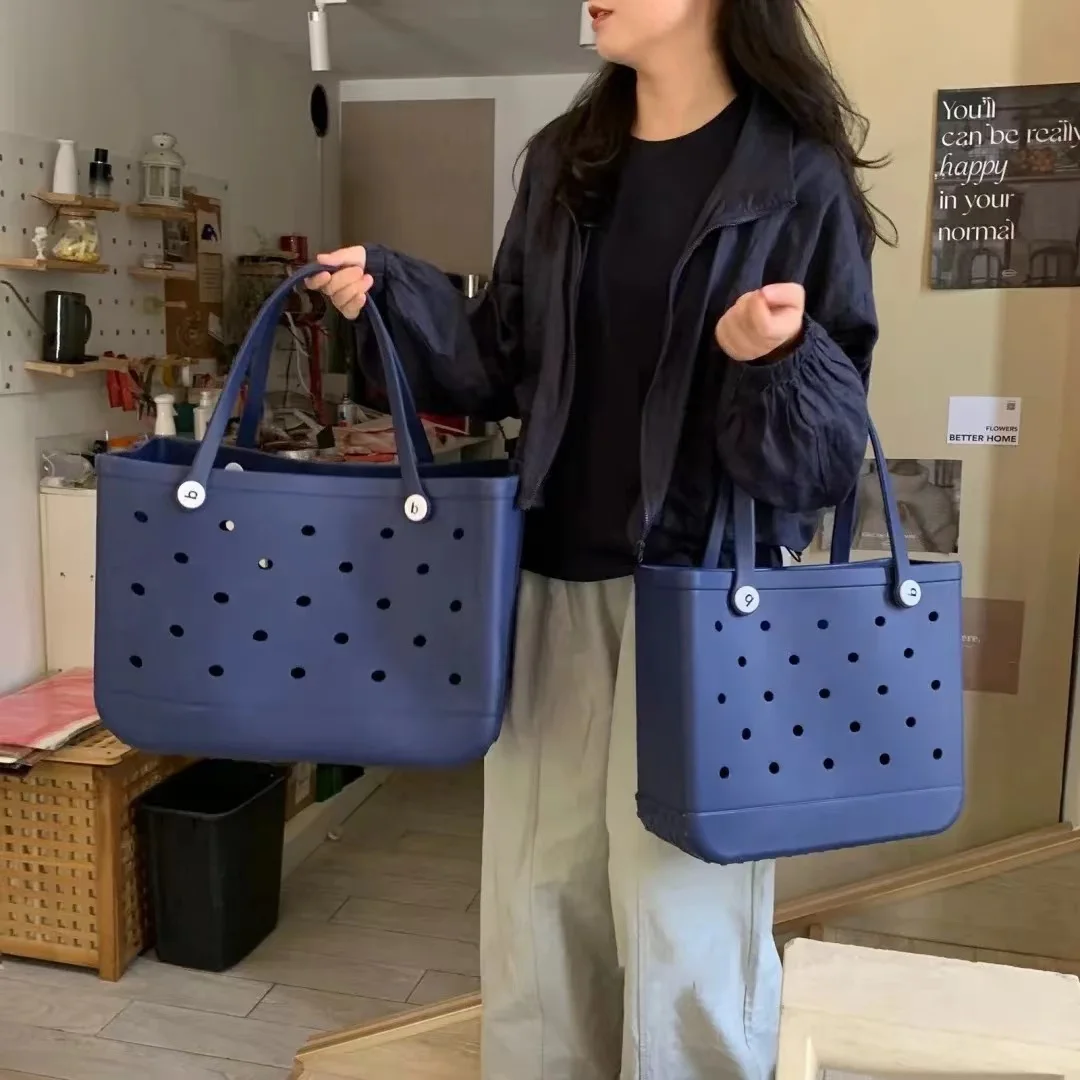 High Quality Christmas Gift Large Size EVA Beach Tote Bag High Quality Bogg Silicone Big Beach Bag Borg Bag