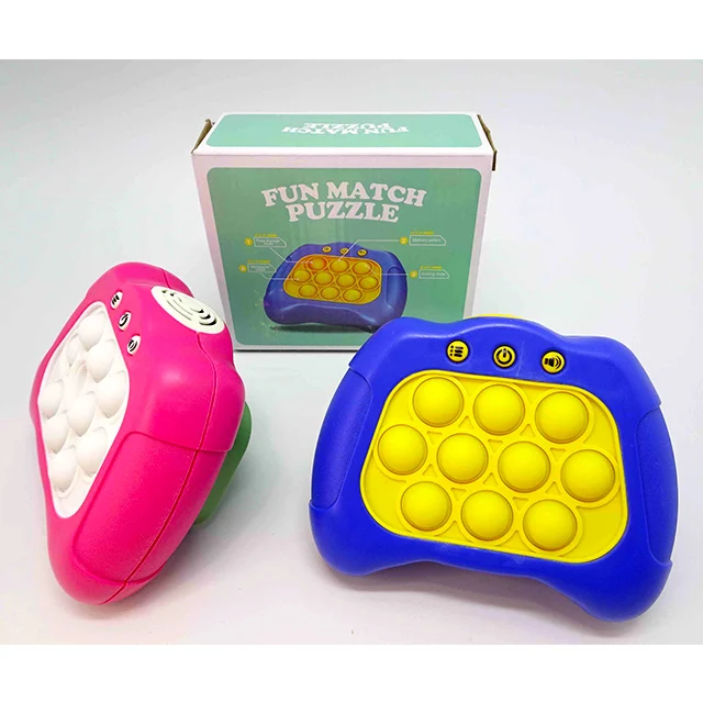 Popping It Game Popular Electronic Quick Push Light Up Fidget Toy Console Bubble Pop Game