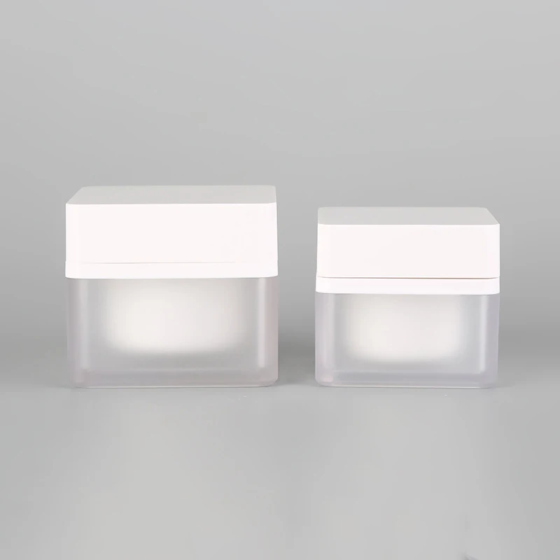 
Free Sample New matte transparent Square 30ml 50ml Jar 2020 New design 