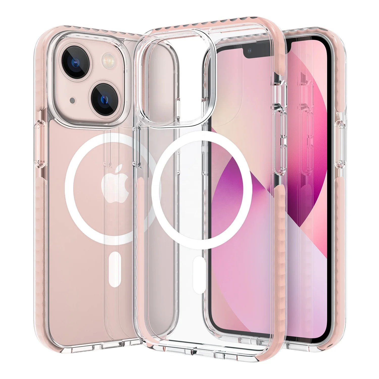 WOWCASE Candy Color Super Clear Tpu Phone Case Double Bumper Tpe Case Mobile Case Phone For Iphone 12 13 14 Pro Max