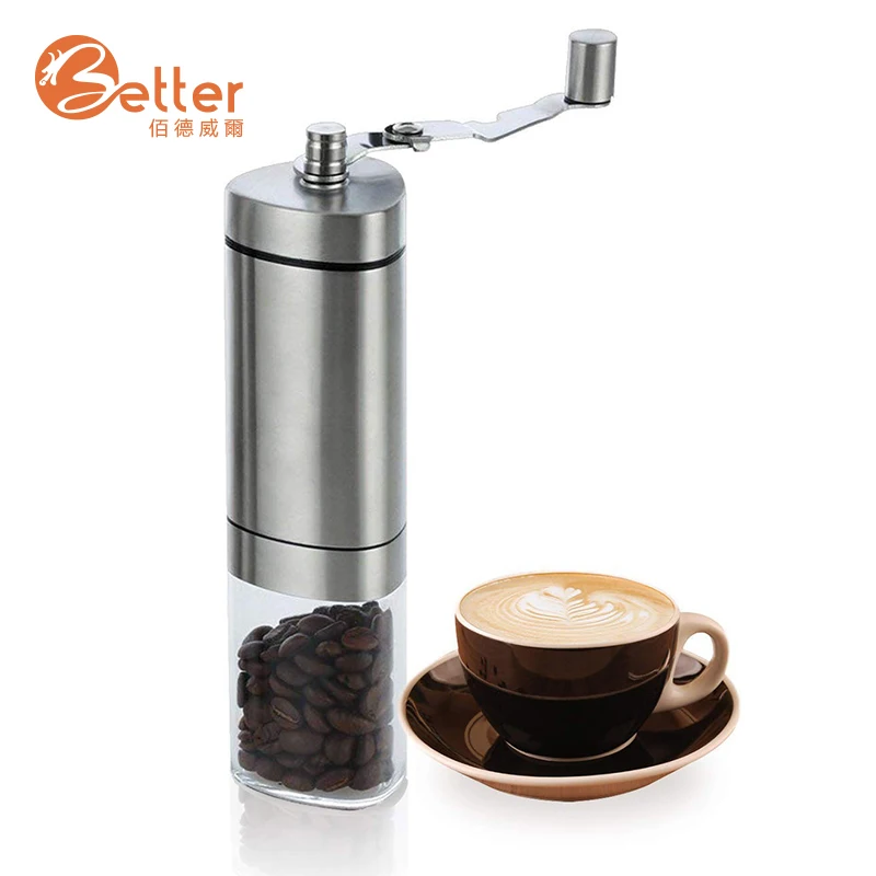 Stainless Steel Hand Coffee Mill  Portable Hand Coffee Bean Grinder Hand Manual Coffee Grinder