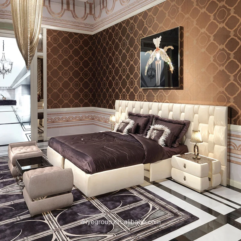 luxury furniture used french bedroom furniture simpleness double bed design in woods