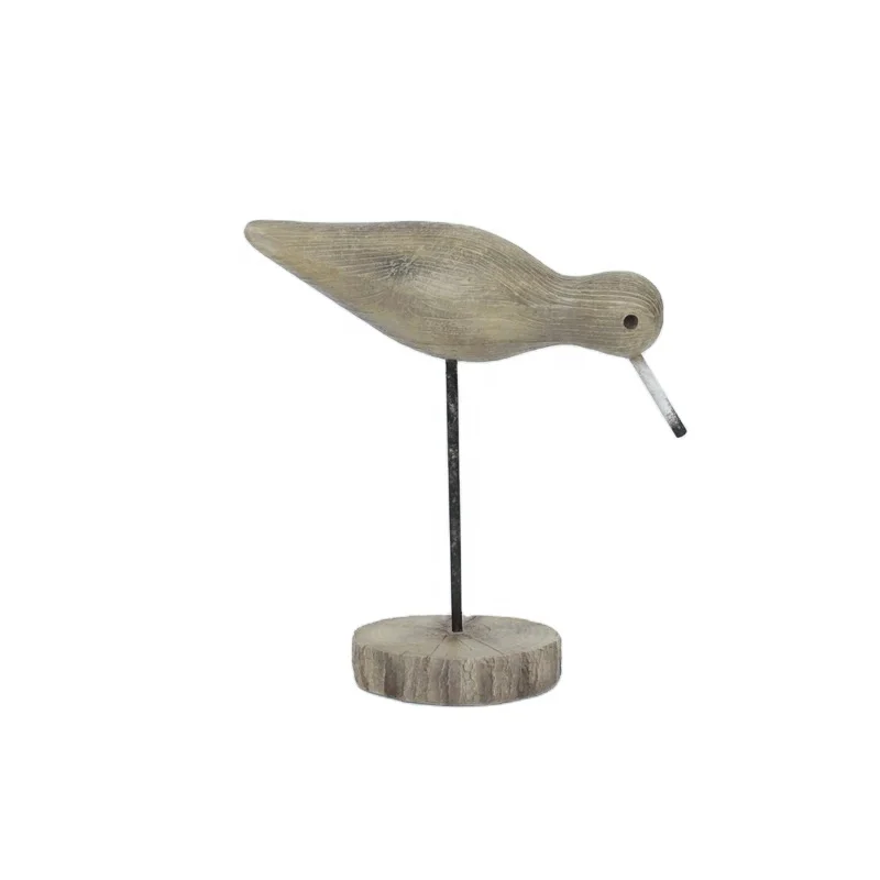 Seabird Crafts Wooden Ocean Bird Ornaments Meditation Home Decor  Resin Beach Home Decoration Europe SCULPTURE Modern