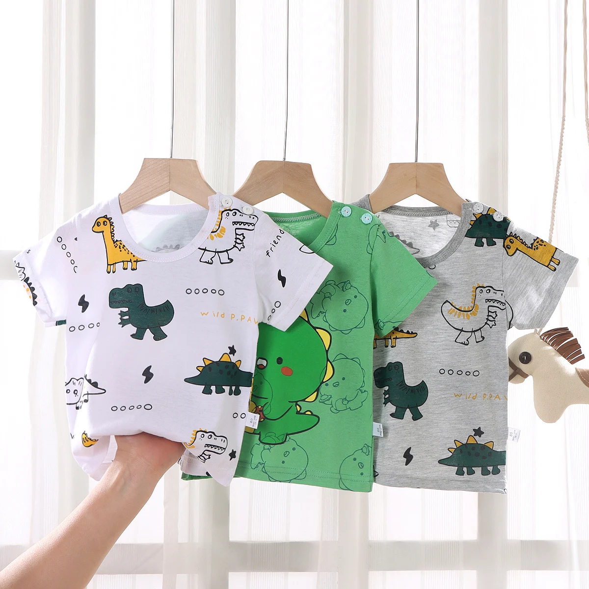 Wholesale  kids t-shirts cotton summer Cartoon boys and Girls t-shirts Soft Casual Custom Print