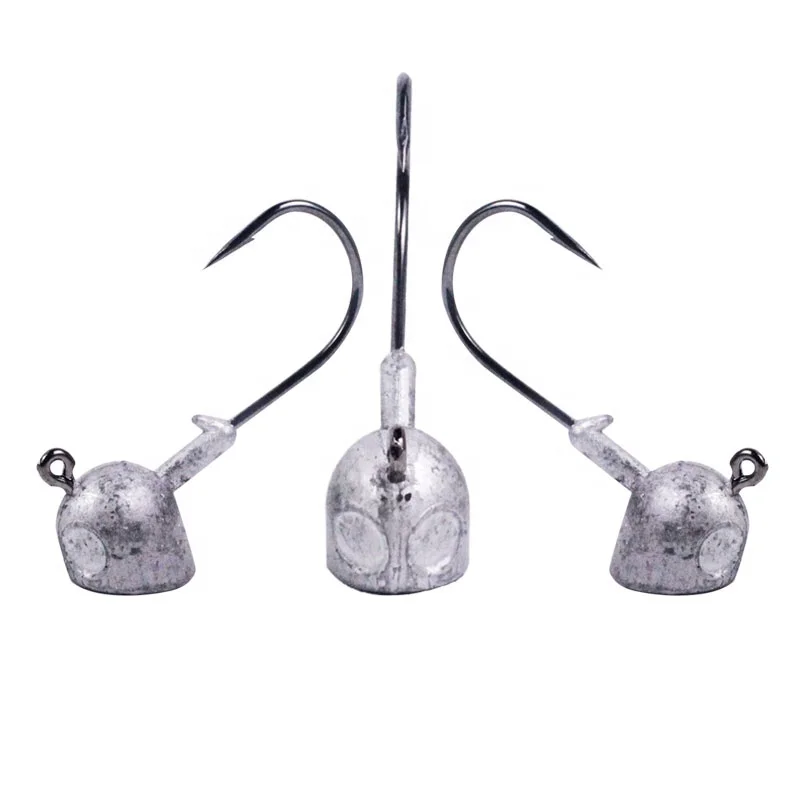 High quality  Professional long shot lead jig head hook bass fishing lead jig fishing hook