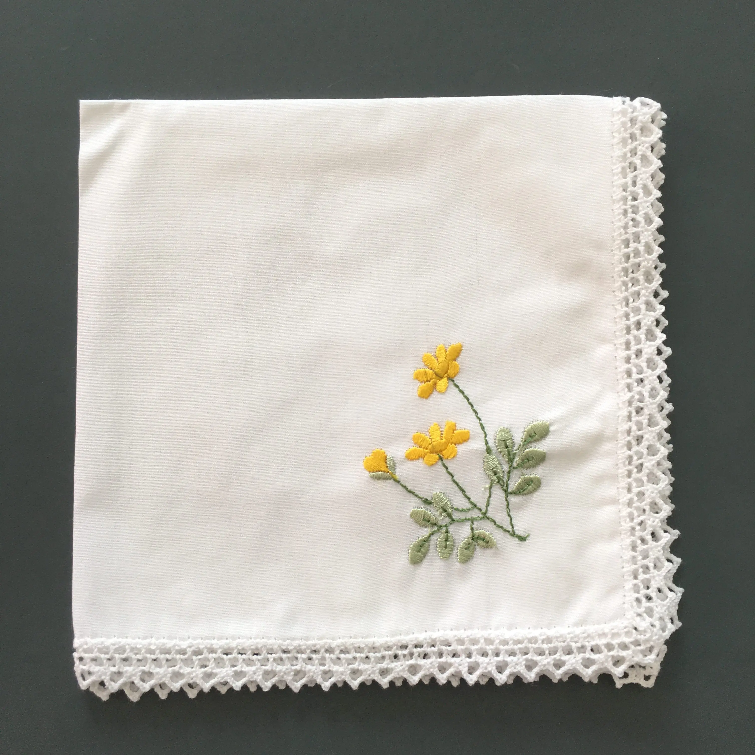 girls widely used cotton embroidered handkerchief