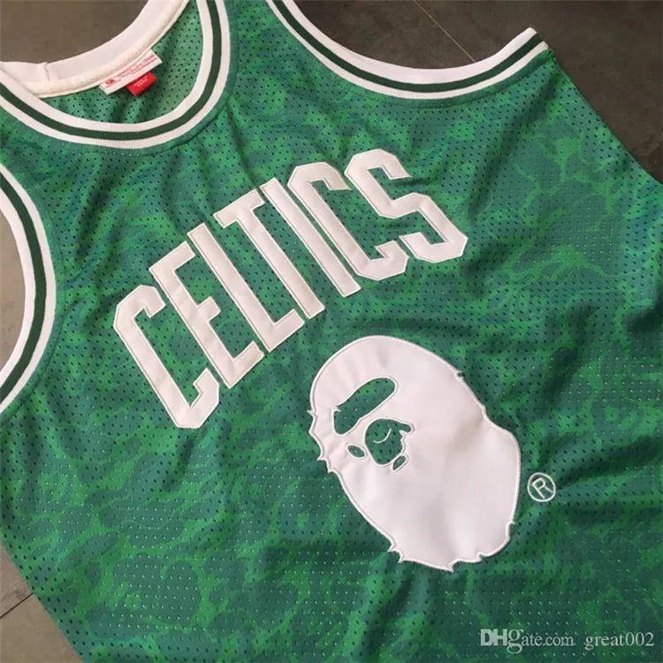 Men Basketball Jersey 93# BAPE Green High