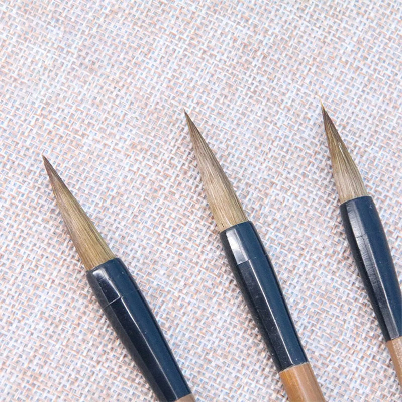 Chinese calligraphy supplies writing brush set wood handle and badger hair calligraphy brush