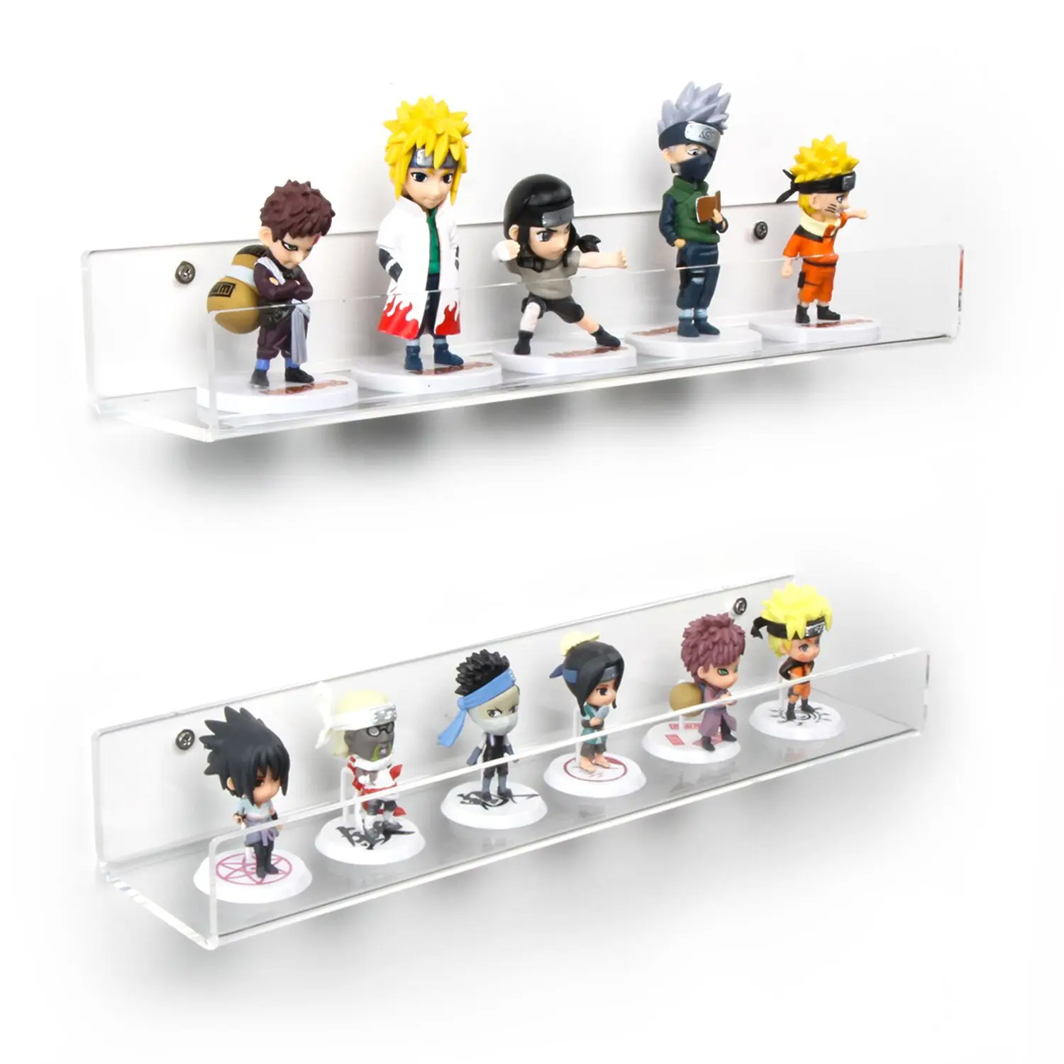 15 Inch Acrylic Invisible Floating Bookshelf for Kids Room Modern Picture Ledge Display Toy Storage Wall Shelf