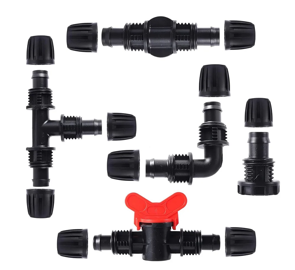 Lock Nut 16mm PE Tube Fittings Hose Connector Drip Micro Irrigation Accessories Hose Splitters
