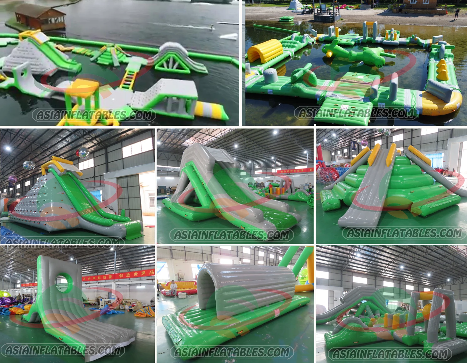 TUV Certified Inflatable Floating Water Obstacle Course / Water Park Games Manufacturer