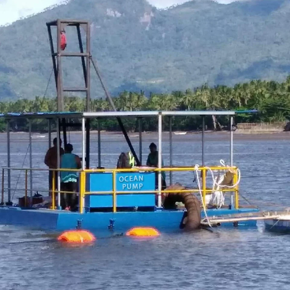 180 Meters Distance Sand Pump Dredge Barge 10 inch Sand Pump Dredge Barge Portable Suction Sand Dredger