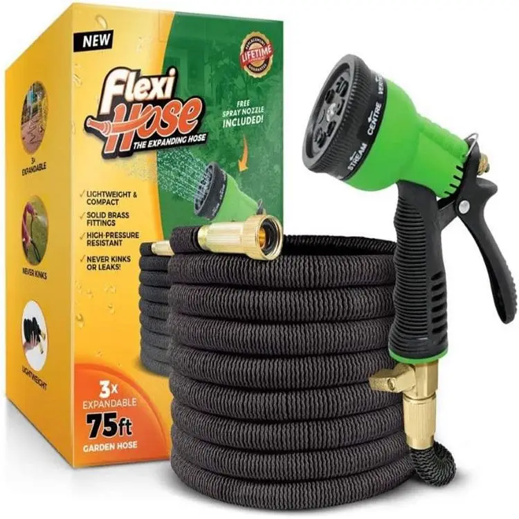 Factory Yod Yognkang Longyingfei 100Ft 50 Feet 100 15M Latex Rubber Brass 50Ft Expandable Garden Water Hose