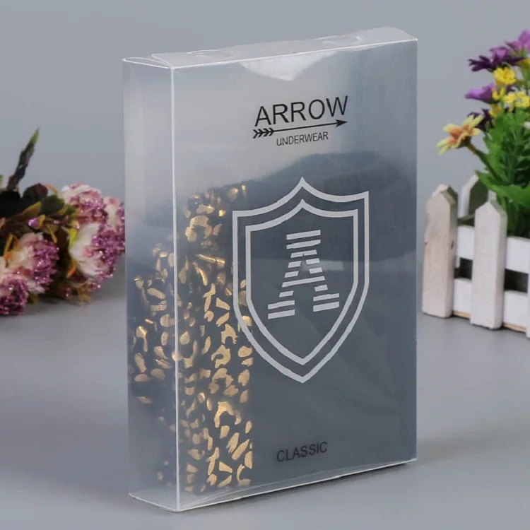 PVC PET Custom Womens mens retail underwear plastic packaging box transparent PP plastic box for underwear packing
